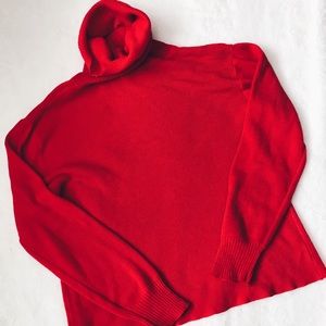 vintage red turtleneck